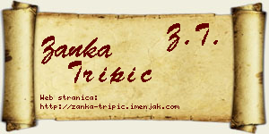 Žanka Tripić vizit kartica